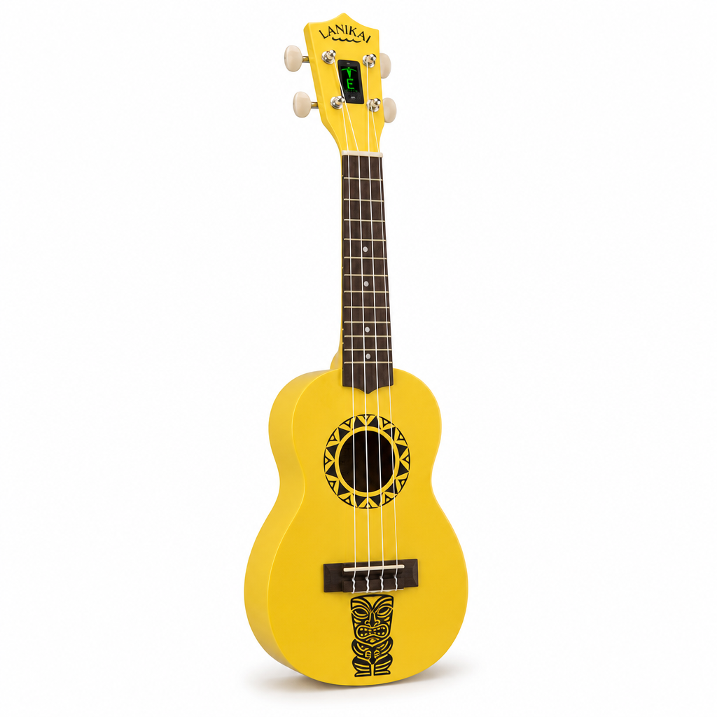 Lanikai Kohala Tiki 튜너내장 콘서트 우쿨렐레 (Yellow)