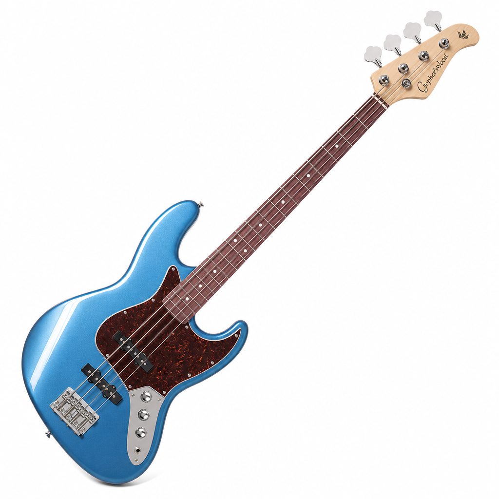 GopherWood J-Classic II Poplar 베이스기타 (Uranus Blue)