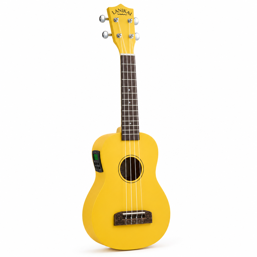 Lanikai Kohala Tiki 튜너내장 콘서트 우쿨렐레 (Yellow)