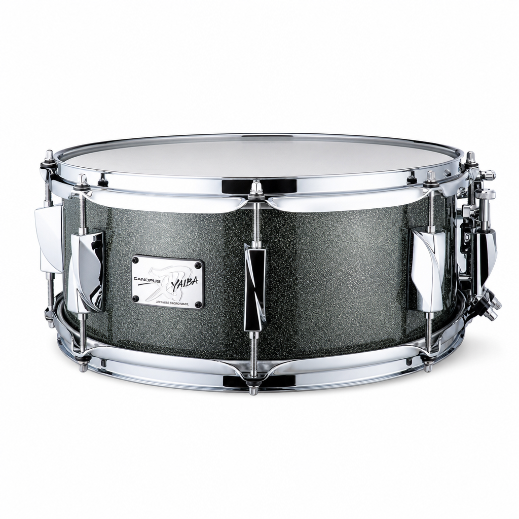 Canopus YAIBA II Maple Snare Drum — Gray Sparkle LQ (JSM-1455)