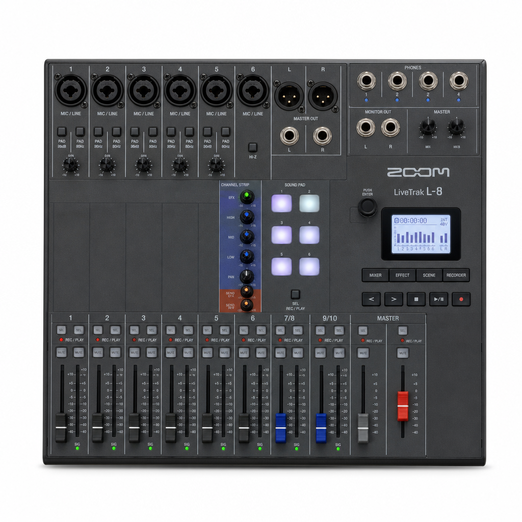 Zoom LiveTrak L-8 디지털 믹서 레코더